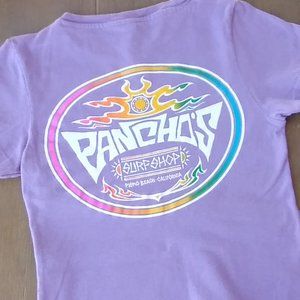 Live And Tell Pancho s Surf Shop T shirt Girls Size Medium